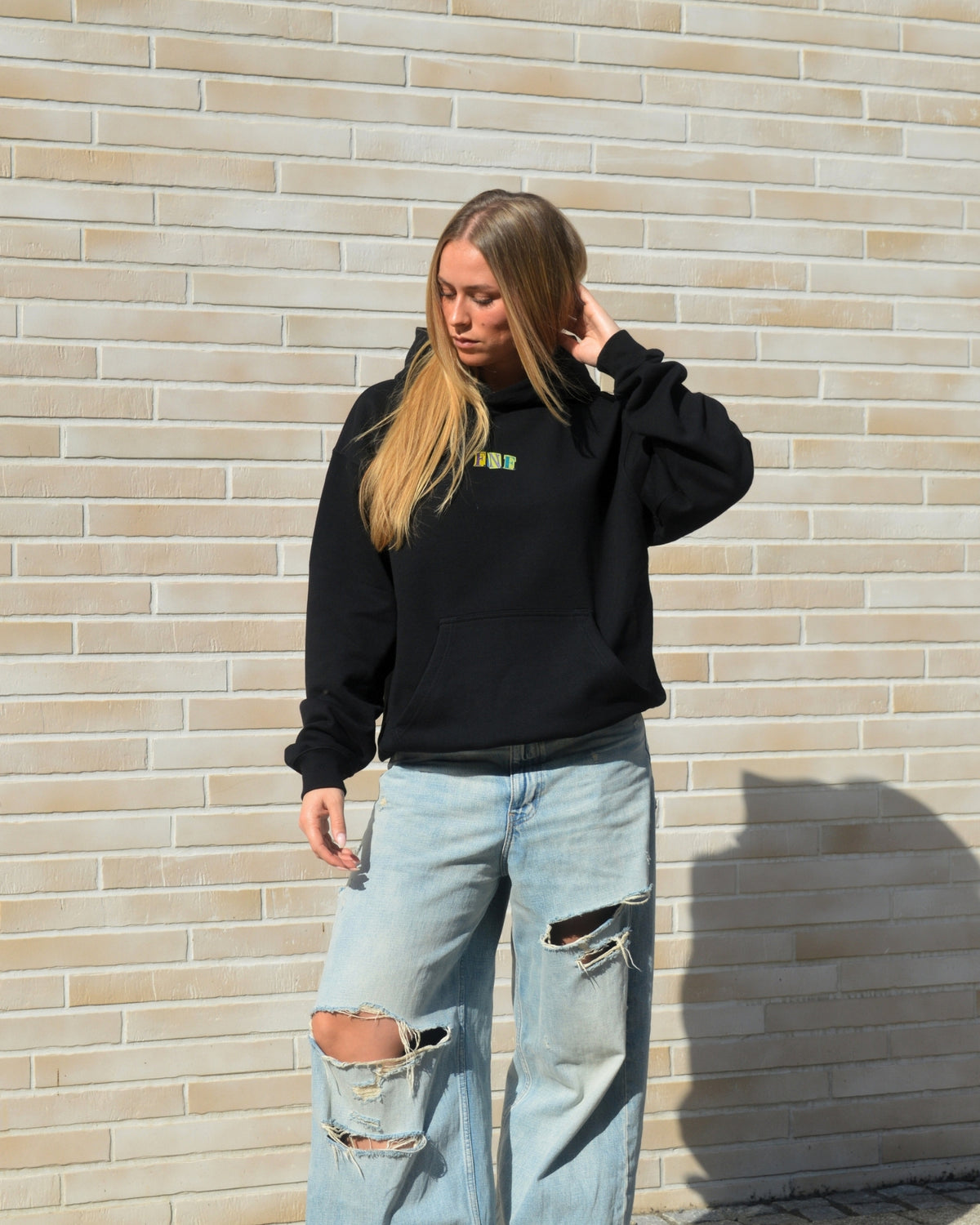 'FRIENDS NOT FOOD Letters' - Oversize Hoodie