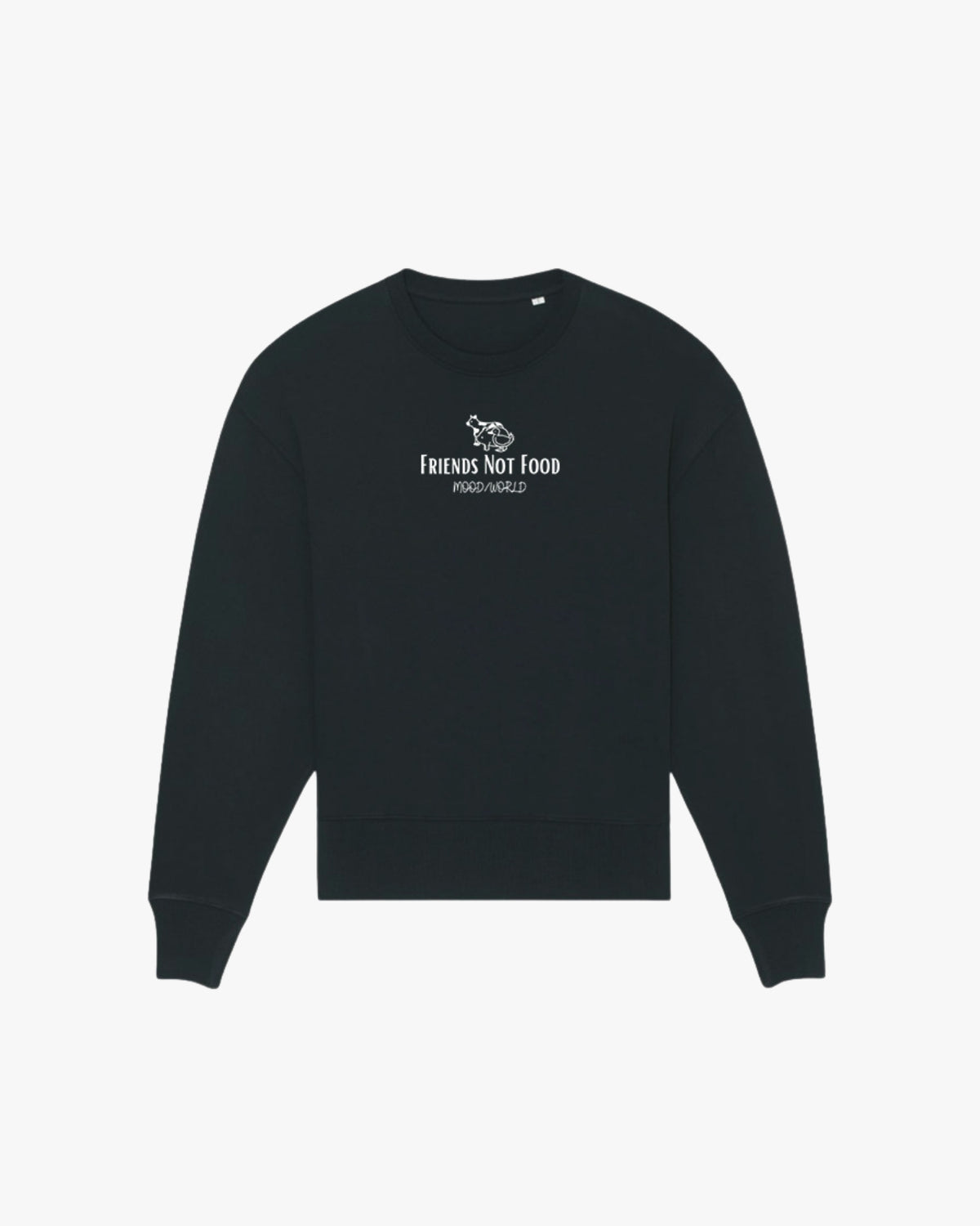 'FRIENDS NOT FOOD Signature' - Organic Oversize Sweatshirt