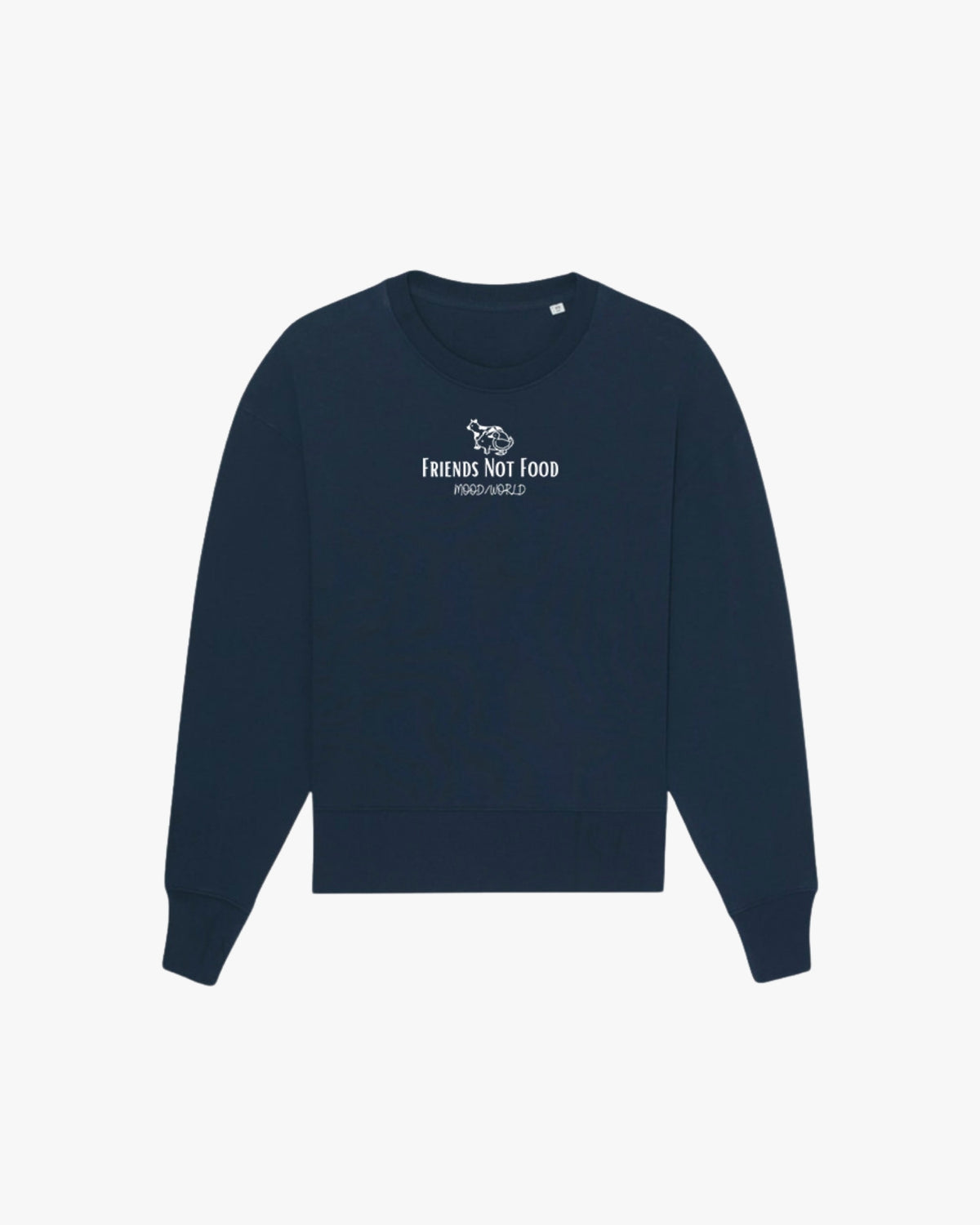 'FRIENDS NOT FOOD Signature' - Organic Oversize Sweatshirt