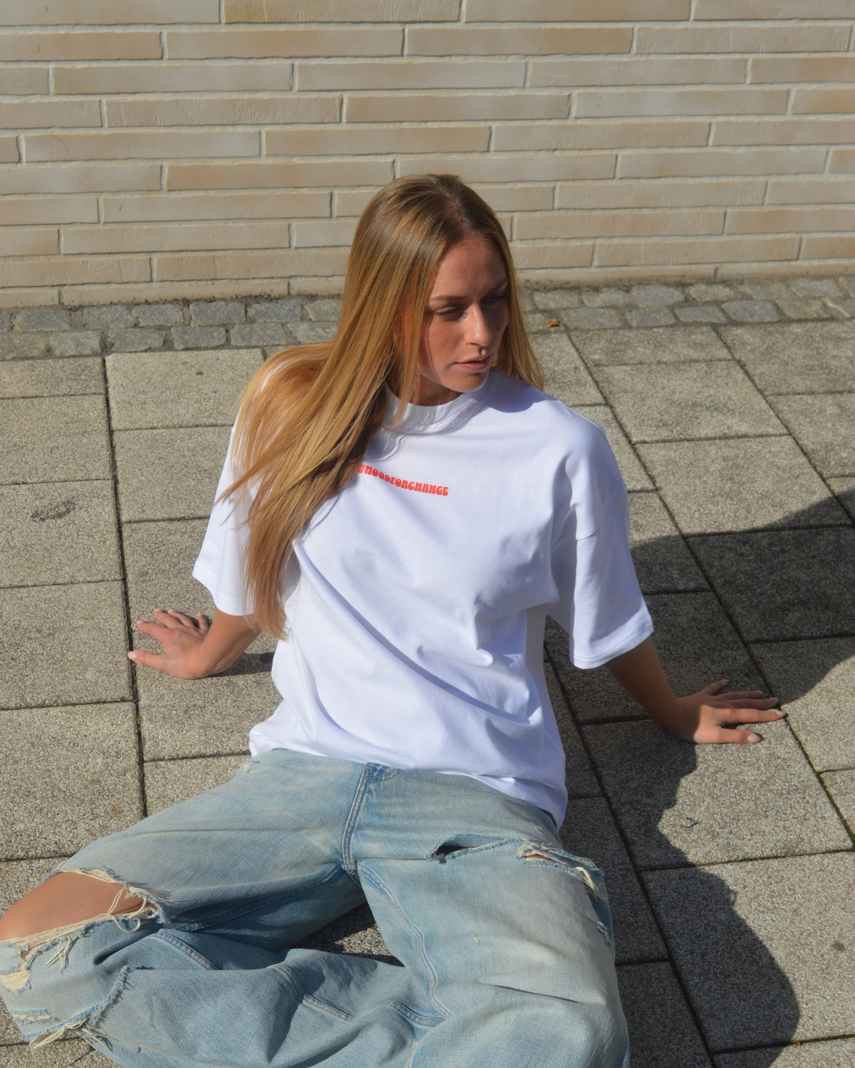 'FRIENDS NOT FOOD Wave' - Organic Oversize Shirt