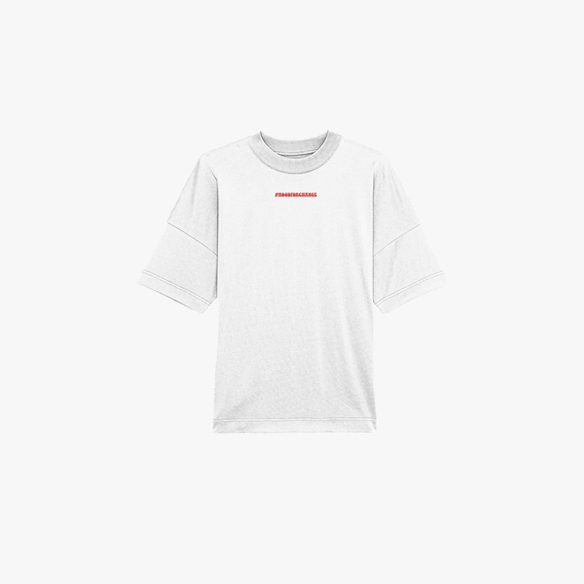 'FRIENDS NOT FOOD Wave' Organic Oversize Shirt in der Farbe White; Front Ansicht