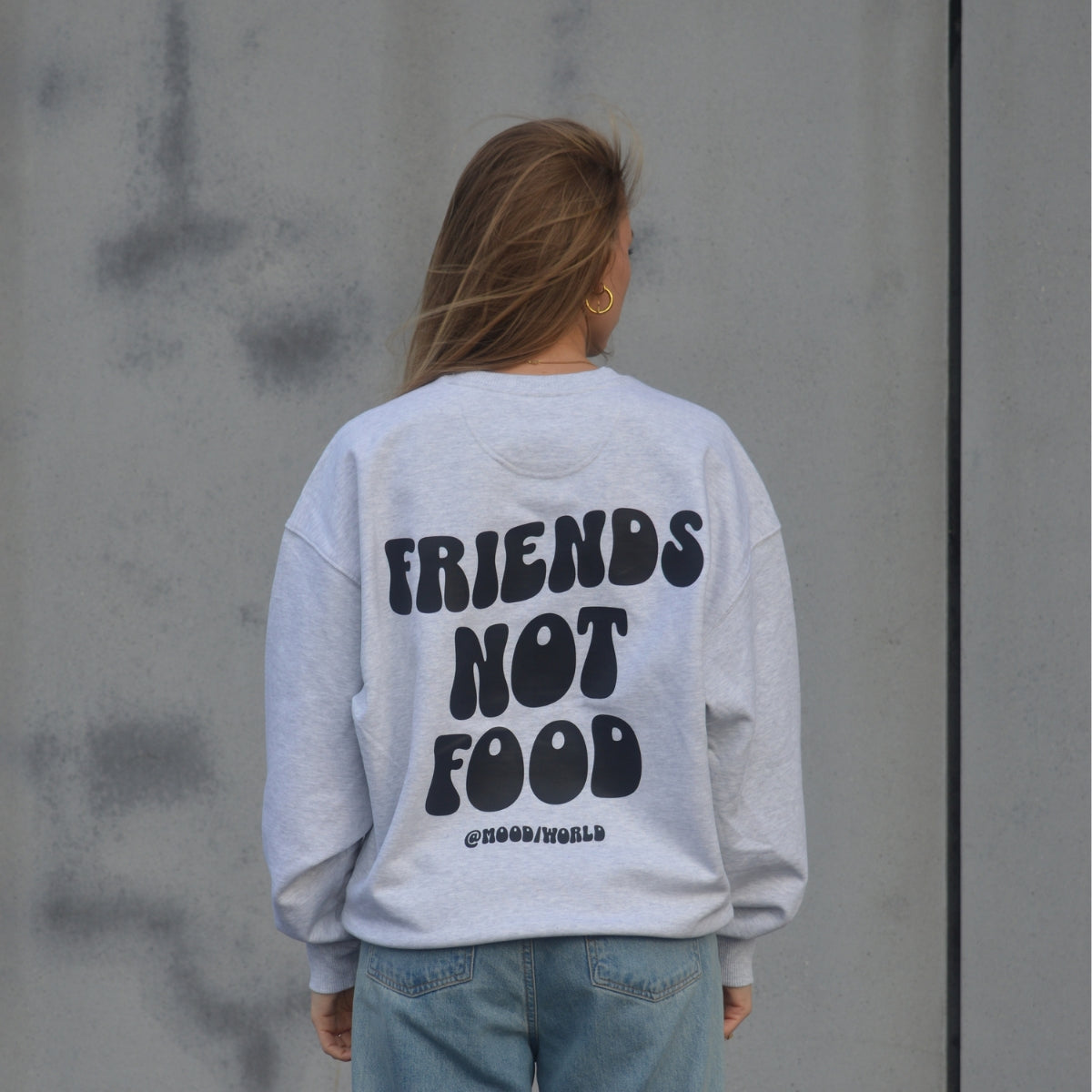 FRIENDS NOT FOOD Wave' Organic Oversize Sweatshirt MOOD/WORLD 🌍