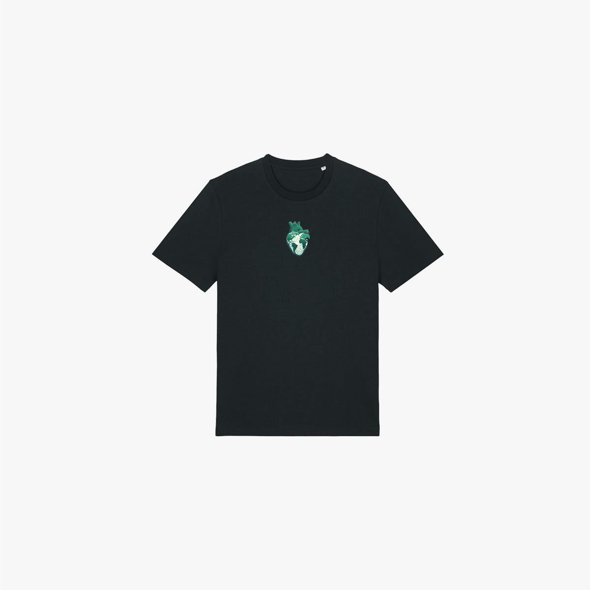 'GREEN HEART' Organic Shirt in der Farbe Black