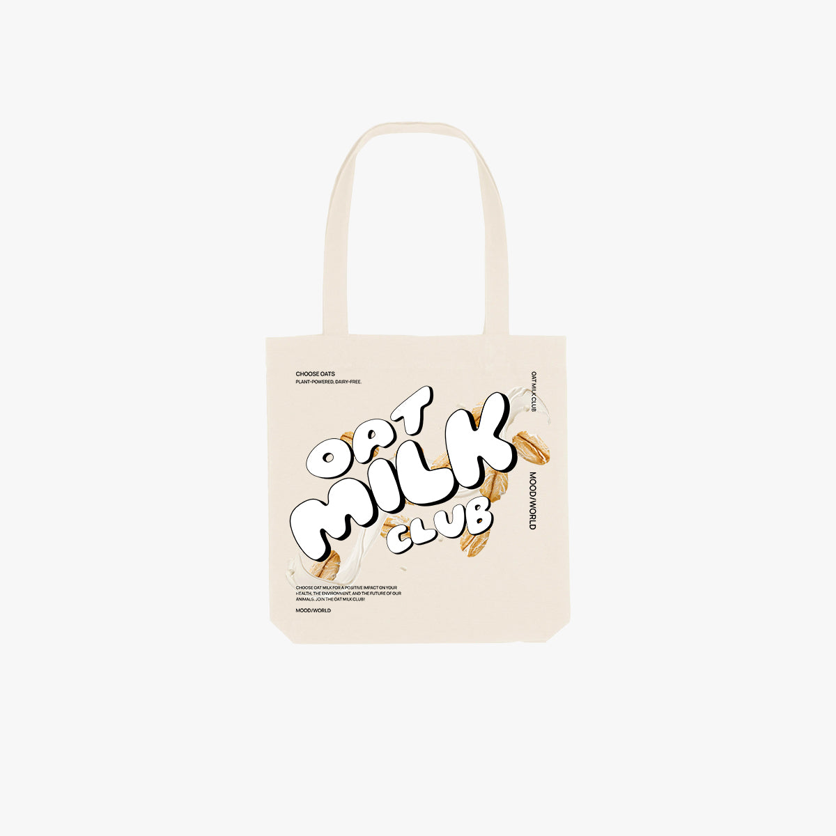 'OAT MILK CLUB' MockUp Organic Tote-Bag in der Farbe Natural