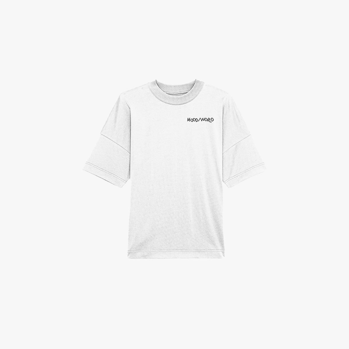 'WISH YOU WERE VEGAN HANDWRITTEN' Organic Oversize Shirt aus 100% nachhaltiger Bio-Baumwolle in der Farbe Black in der Frontansicht