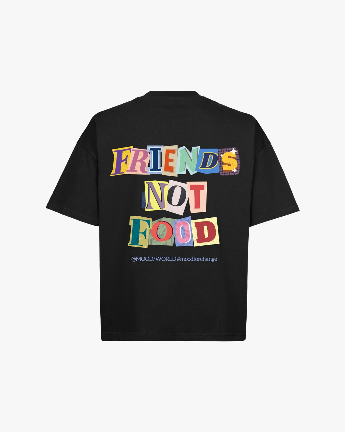 'FRIENDS NOT FOOD Letters' - Organic Oversize Shirt
