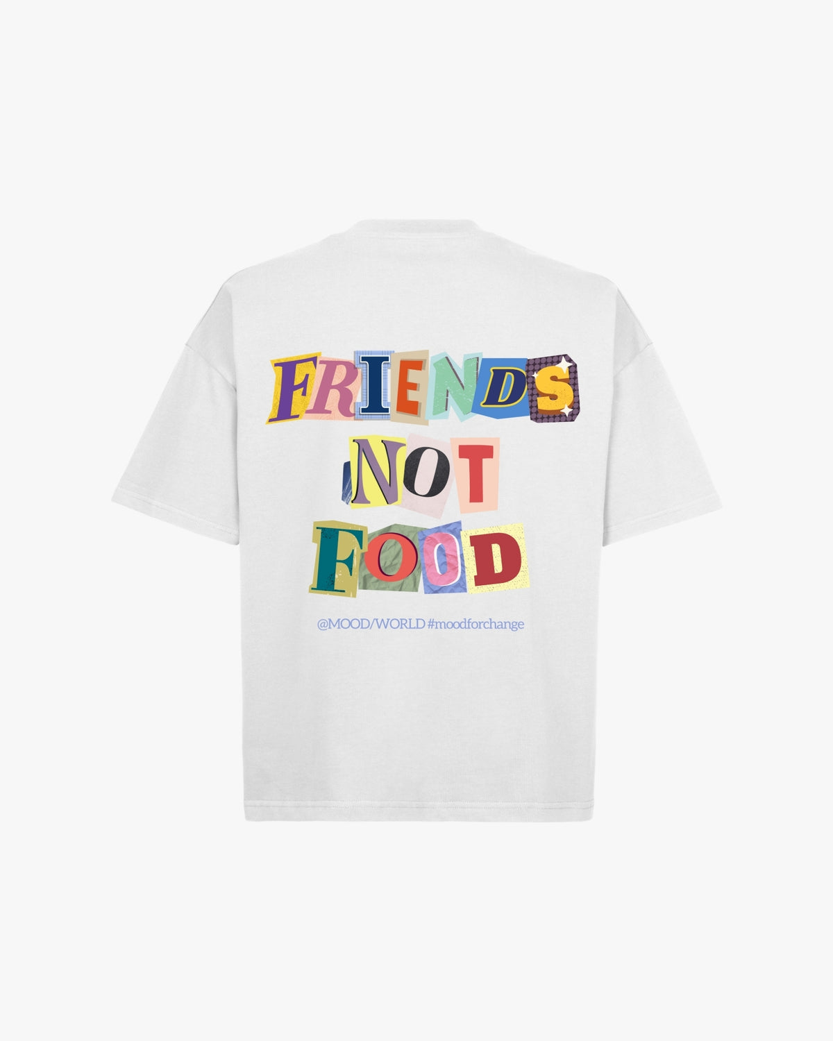 'FRIENDS NOT FOOD Letters' - Organic Oversize Shirt