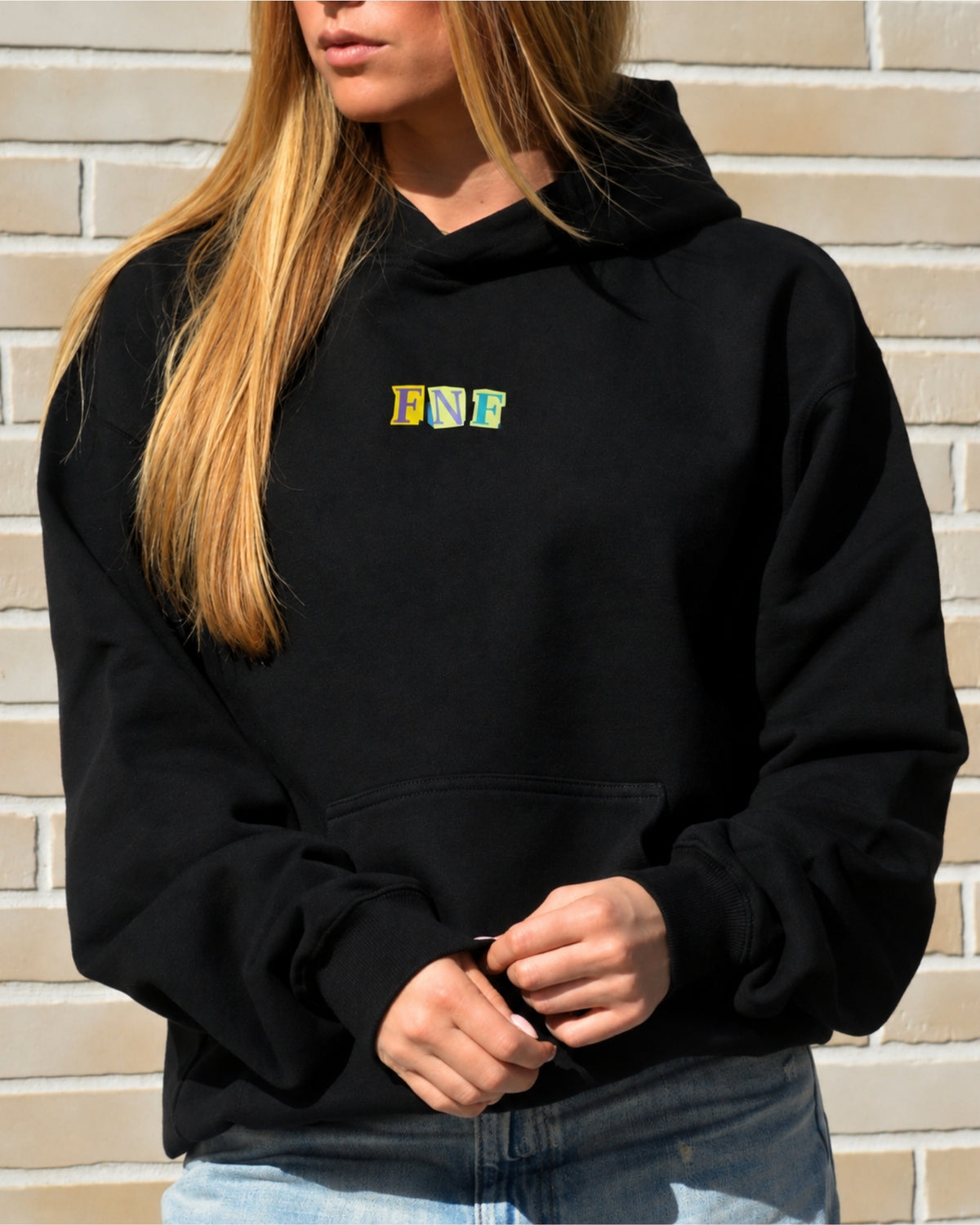 'FRIENDS NOT FOOD Letters' - Oversize Hoodie