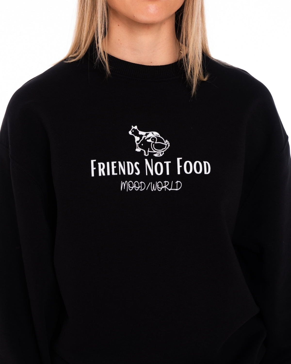 'FRIENDS NOT FOOD Signature' - Organic Oversize Sweatshirt