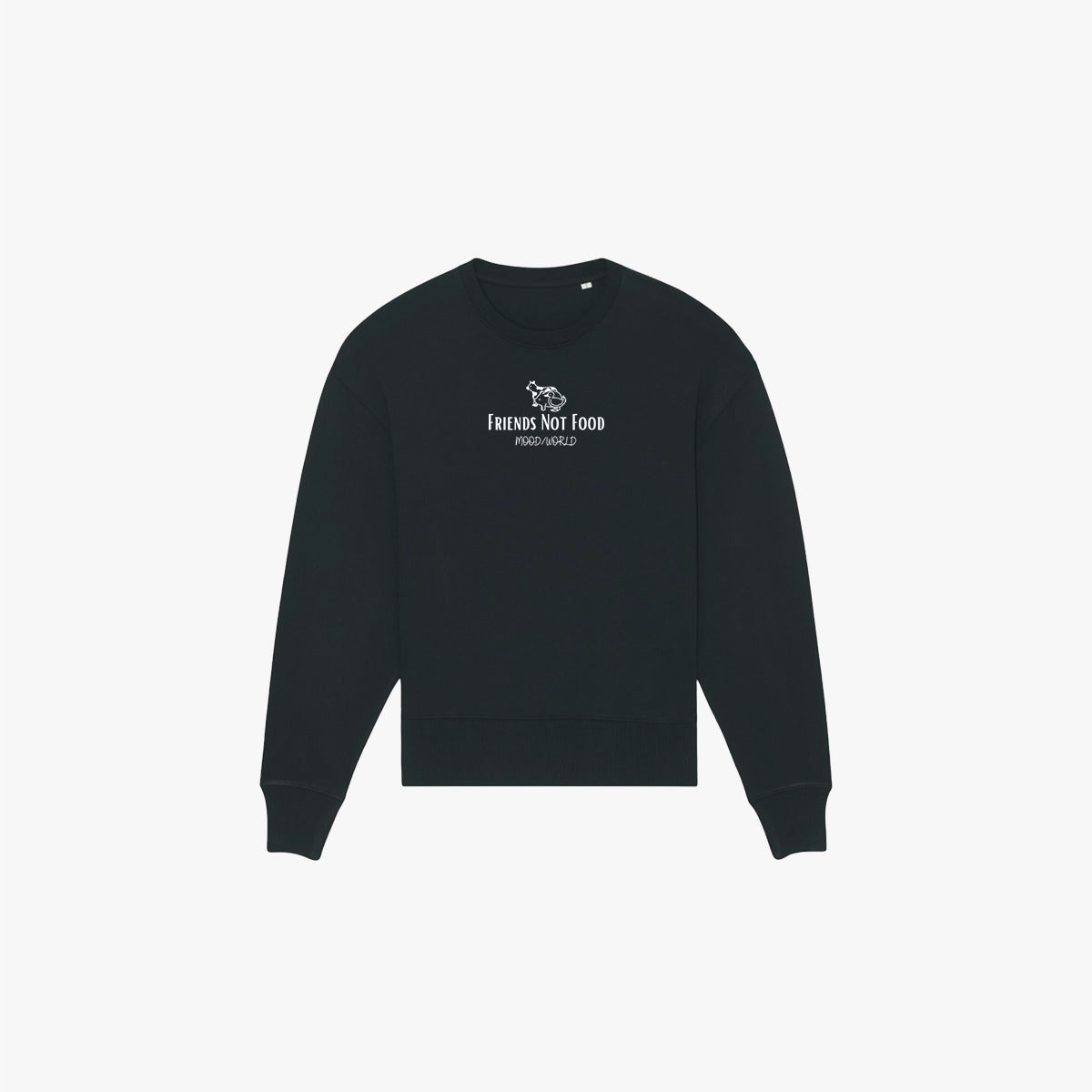 'FRIENDS NOT FOOD Signature' Organic Oversize Sweatshirt in der Farbe Black