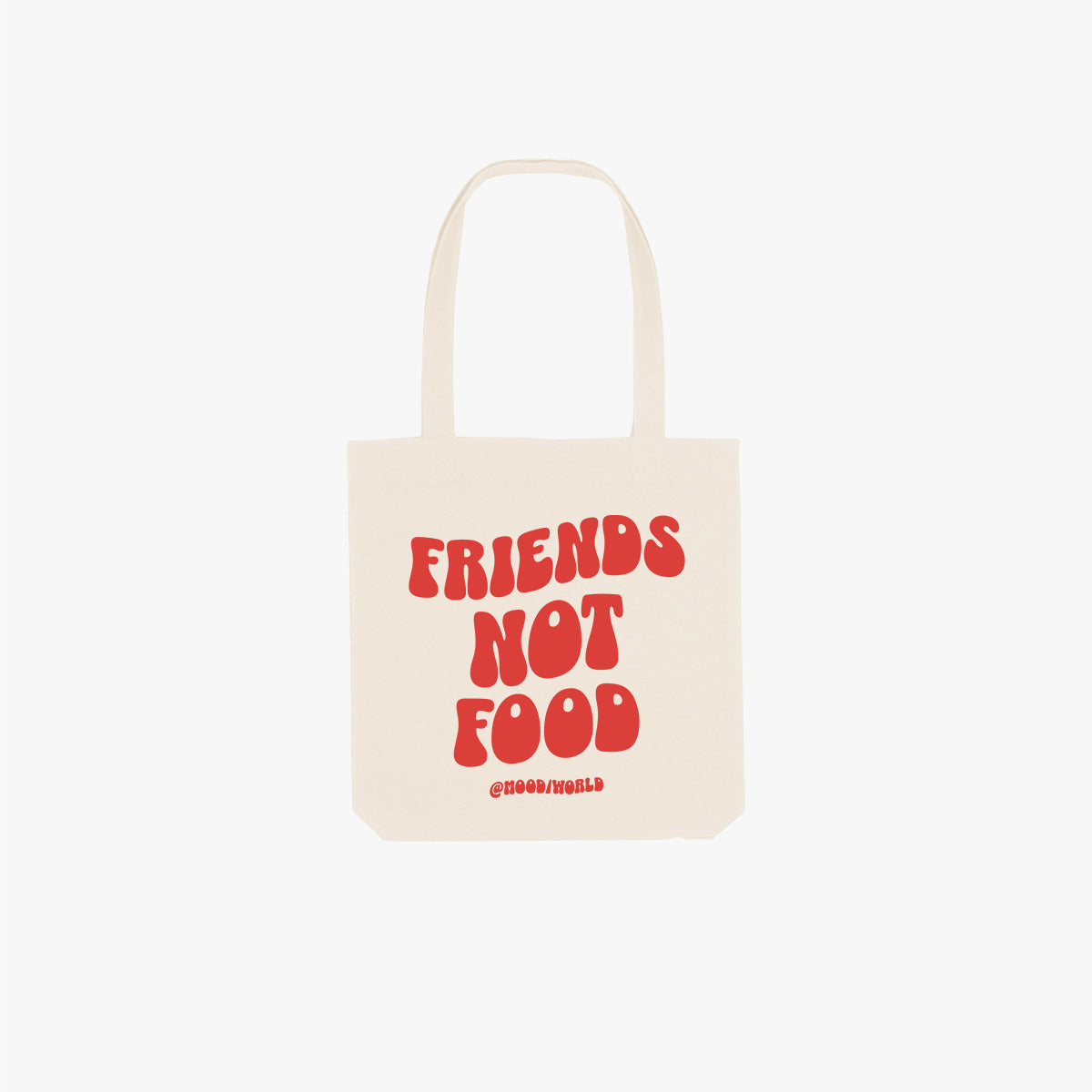'FRIENDS NOT FOOD Wave' Organic Tote-Bag aus 80% recycelter Bio-Baumwolle und 20% recyceltem Polyester in der Farbe Natural