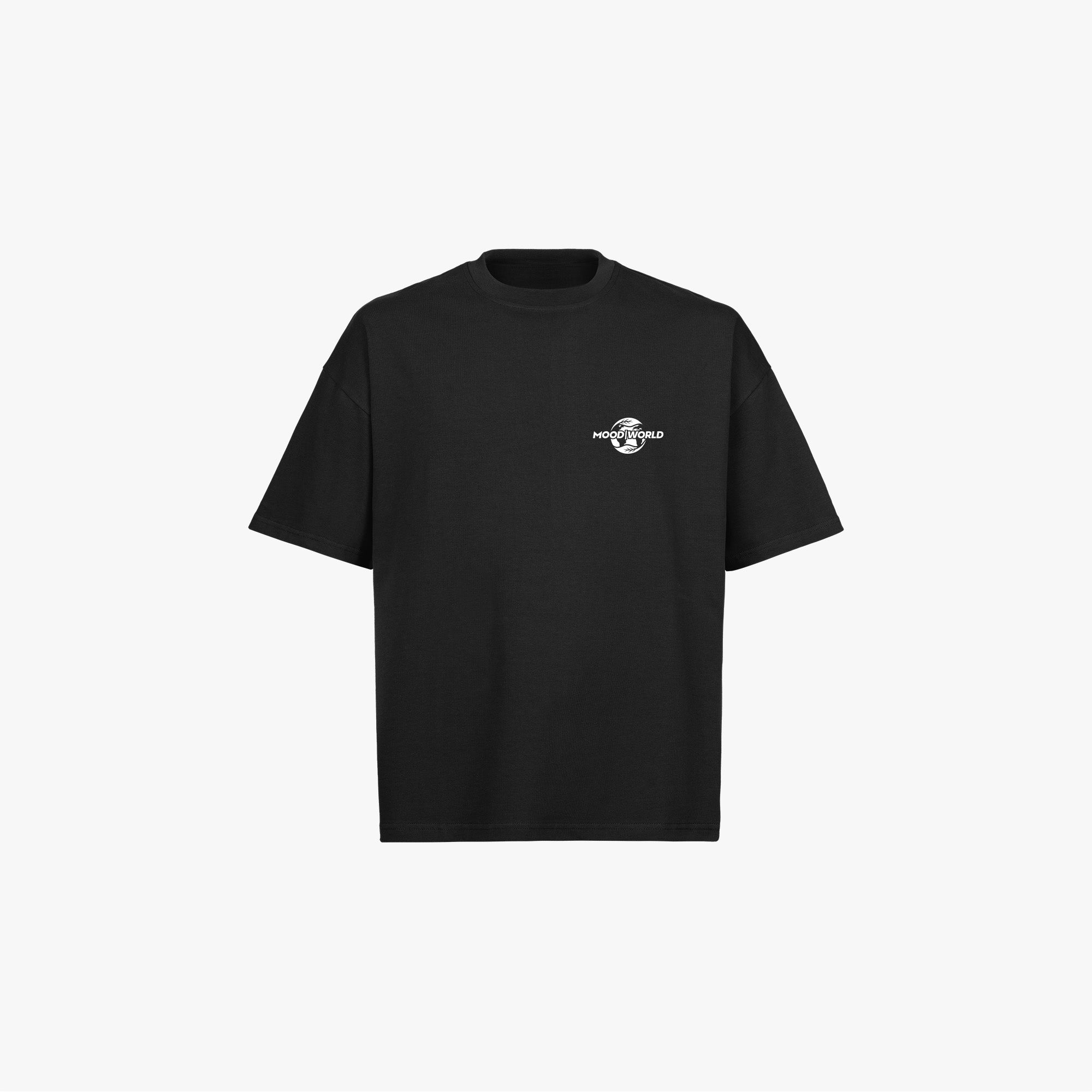 'LOGO' Organic Oversize Shirt in der Farbe Black; Front Ansicht