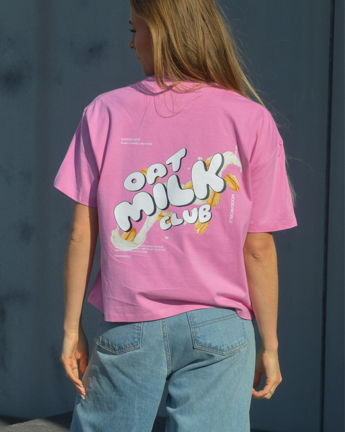 'OAT MILK CLUB' - Ladies Organic Boxy Shirt