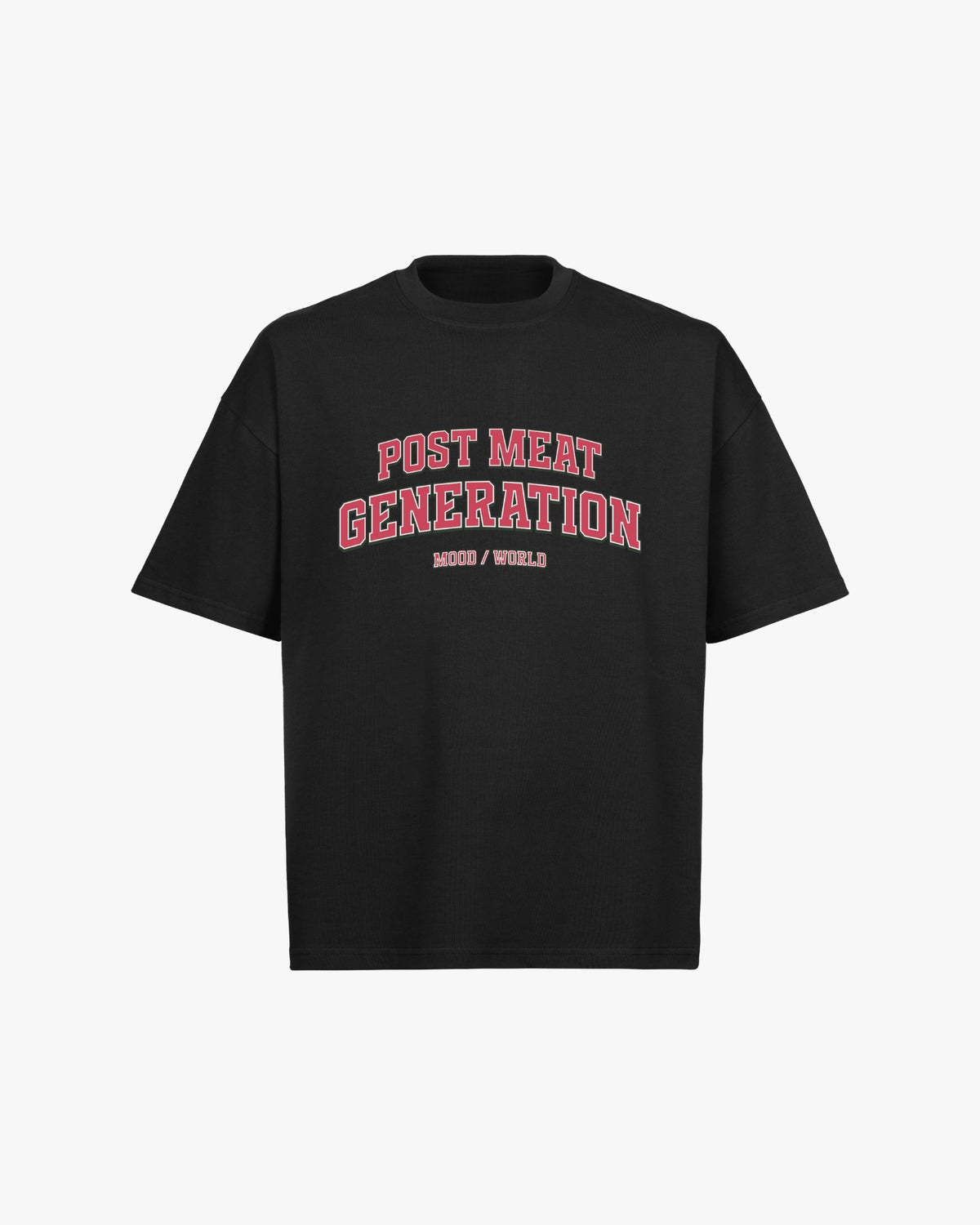 'POST MEAT GENERATION University' - Organic Oversize Shirt