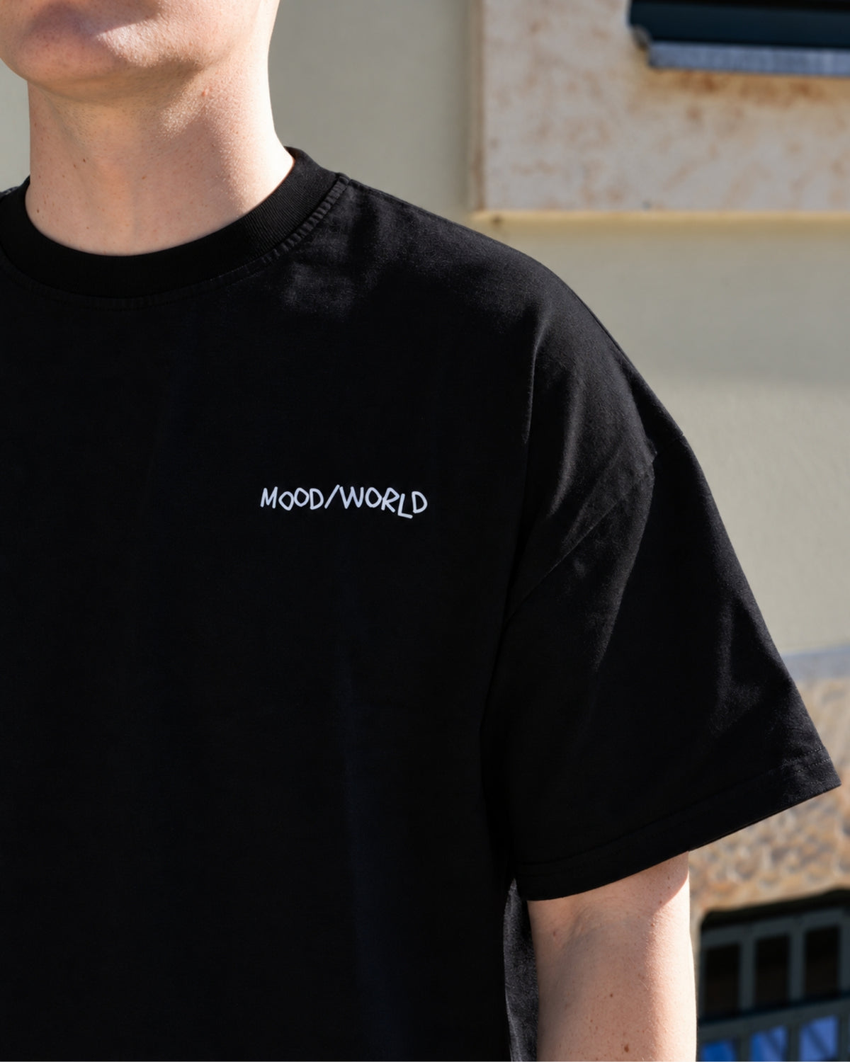 'WISH YOU WERE VEGAN Handwritten' - Organic Oversize Shirt