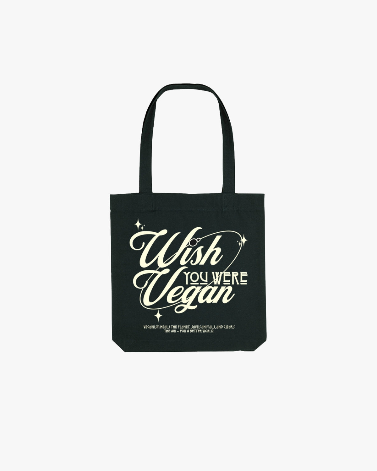 'WISH YOU WERE VEGAN Stars' - Organic Tote-Bag